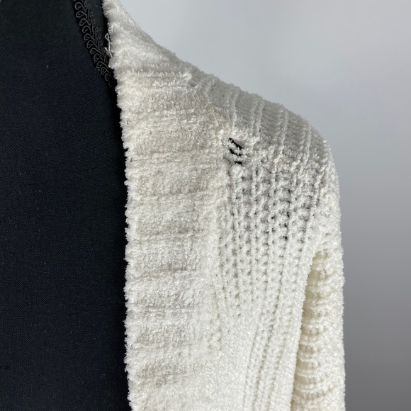 Express Ivory Cream Chenille Knit Cardigan Sweater - Picture 2 of 9